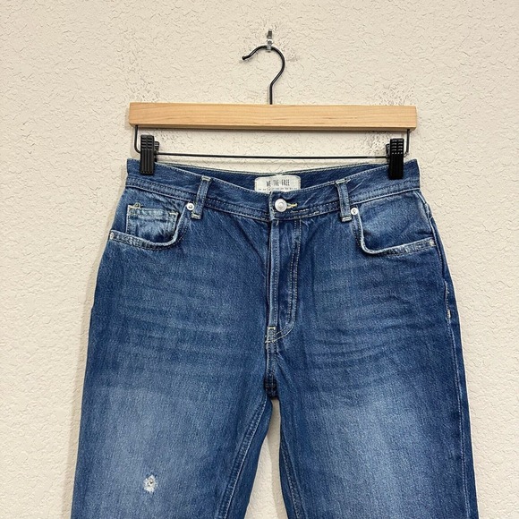 FREE PEOPLE WE THE FREE Maggie Mid-Rise Straight Leg Jeans Sequoia Blue - Picture 2 of 13